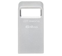 Kingston USB zibatmiņa DTMC3G2/64GB Kingston USB 3.2 Flash Drive DataTraveler micro 64 GB, USB 3.2, Silver