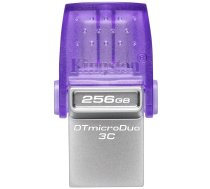 Kingston USB zibatmiņa DTDUO3CG3/256GB Kingston DataTraveler DT Micro Duo 3C 256 GB, USB Type-C and Type-A, Purple