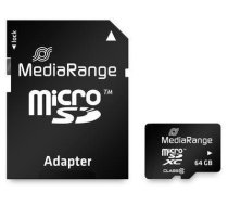 MEDIARANGE Atmiņas karte MR955 MEMORY MICRO SDXC 64GB C10/W/ADAPTER MR955 MEDIARANGE