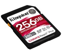 Kingston Atmiņas karte SDR2V6/256GB Kingston Canvas React Plus | 256 GB | SD | Flash memory class 10