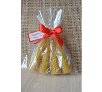 4 Beeswax Candles 9.5 cm x 2.5 cm