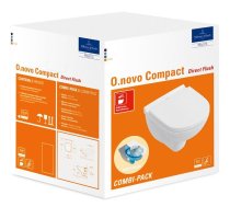 Villeroy&Boch O.Novo Compact Rimless sienas WC komplekts, SoftClose, balts