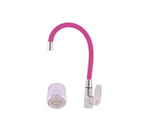 Sink lever mixer AMUR - Barva chrom/růžová,Rozměr 3/8''