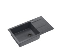 CHRISTIAN 136 XL GraniteQ black dotted, with manual siphon and plug