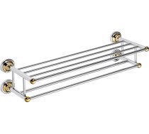 RETRO gold/chrom: Towel rack with rail, 605 mm