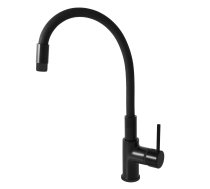 SEINA Sink lever mixer with flexible spout BLACK MATT - Barva černá matná,Rozměr 3/8''