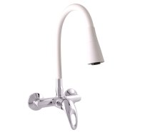 Sink lever mixer with flexible spout and shower  - Barva chrom/bílá,Rozměr 150 mm,Typ ručky ručka SÁZAVA – 3