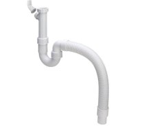 PVC sifons 11/2"x40/50 ar gofru un veļas mašīnas pieslēgumu