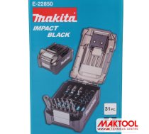 Skrūvgriežu uzgaļu komplekts XGT akumulatora tipa futlārī Ph Pz Torx IMPACT BLACK Makita E-22850