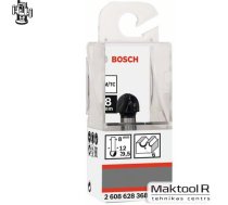 Ieliekto gropju frēze 8mm R6mm D12mm L92mm G40mm Bosch 2608628368