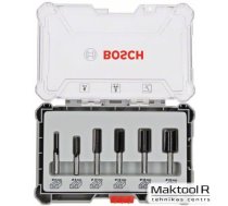 Gropju frēžu komplekts (6gab) 8mm kāts Bosch 2607017466