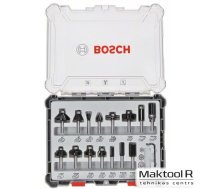 Jauktu frēžu komplekts (15gab) 6mm kāts Bosch 2607017471