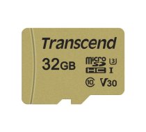 TRANSCEND 32GB UHS-I U3 GOLD MICROSD W. ADAPT