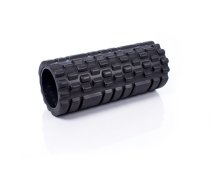 Masāžas jogas pilates putu rullis Grid Roller 33x14cm, melns