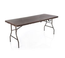 Saliekams galds ar rotangpalmas dizainu 183x76 cm