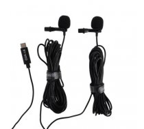 Boya Dual Clip-on Lavalier Microphone BY-M3D for USB-C