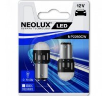 NEOLUX 1.2W (P21/5W) 12V LED spuldze Cool White (balta gaisma) BAY15d blister 2 gab. Divkontaktu ONP2260CW02B
