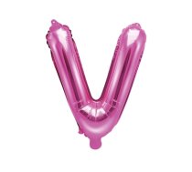 Folijas balons, V, tumši rozā, 35 cm (PD-FB2M-V-006)
