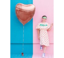 Liels folija balons, sirds, rozā zelta krāsā, 72 x 73 cm (PD-FB77M-019R)
