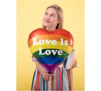 Matēts folijas balons, sirds "Love is Love", 35 cm (PD-FB99)