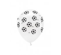 6 gab, Eco Balons futbola bumba, balts, 33 cm (PD-ECO33P-203-008-6)