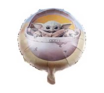 Star Wars Baby Yoda folija balons, aplis, zils, 45 cm (PP-SW0402)