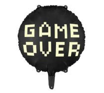 Folija balons - Game over, melns, 45 cm (PD-FB226)
