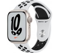 Apple Smartwatch Apple Apple Watch Nike Series 7 GPS, 45mm Starlight Aluminium Case with Pure Platinum/Black Nike Sport Band - Regular (MKNA3WB/A)