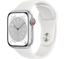 Apple Watch Series 8 GPS + Cellular, Sport Band, 41 mm, sudraba - Viedpulkstenis MP4A3EL/A