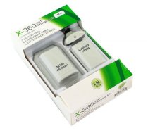 Uzlādes komplekts XBOX 360 un 2 baterijas un USB kabelis, balts (PKX7B)