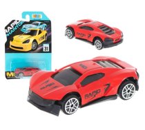 Sacīkšu auto metālisks sarkans 6.5cm (5586)