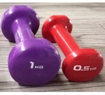 Metāla hantele ar vinila pārklājumu 0.5 kg