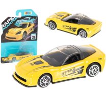 Sacīkšu auto metālisks dzeltens 7cm (5586_4)