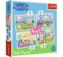 TREFL PEPPA PIG Pužļu komplekts 4in1 Peppa (34359T)