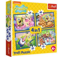 TREFL SPONGEBOB Pužļu komplekts 4 in 1 (34674T)
