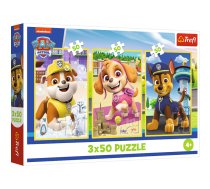 TREFL PAW PATROL Pužļu komplekts Mūsu suņi, 3x50 gab. (34878T)