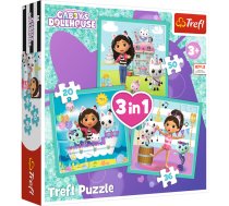TREFL GABBY´S DOLLHOUSE Pužļu komplekts 3in1 (34871T)