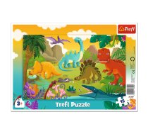 TREFL Puzle rāmītī Dinozauri, 15 gab. (31359T)