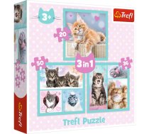 TREFL Pužļu komplekts 3in1 kaķēni (34862T)