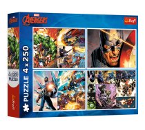 TREFL AVENGERS Pužļu komplekts 4x250 gab. (13309T)