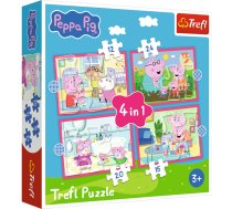 TREFL PEPPA PIG Pužļu komplekts 4in1 Peppa (34672T)