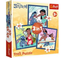 TREFL DISNEY STITCH Pužļu komplekts 3in1 (34896T)