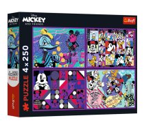 TREFL DISNEY MICKEY MOUSE Pužļu komplekts 4x250 gab. (13308T)