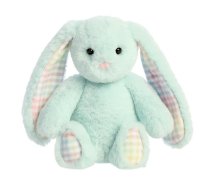 AURORA Rainbow Gingham Bunnies Plīša piparmētru zaļš  trusis, 18 cm (201030F)