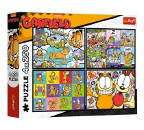 TREFL GARFIELD Pužļu komplekts Gārfīlds, 4x250 gab. (13344T)