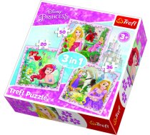 TREFL DISNEY PRINCESS Pužļu komplekts 3in1 Princeses (34842T)