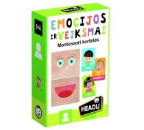 HEADU Flashcards Emotions and Actions Montessori (In Lithuanian lang.) (LT52941)