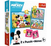 TREFL DISNEY Puzles komplekts Mikijs 30 gab + 48 gab + 24 memo (93344T)