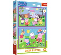 TREFL PEPPA PIG Puzļu komplekts Pepas Cūciņa, 2x24 gab. (34435T)