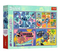 TREFL DISNEY STITCH Pužļu komplekts 4x250 gab. (13311T)